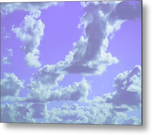 Man In Clouds Sky Skies Apparition Jesus God Holy Spirit Love Cloud Metal Print featuring the photograph Man In The Clouds #2 by Culture Cruxxx