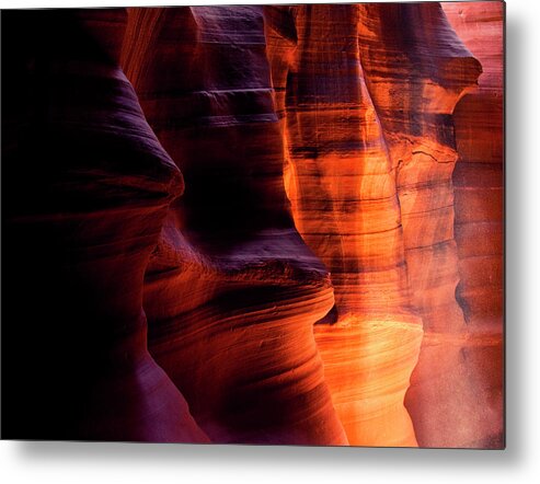 Native American Reservation Metal Print featuring the photograph Upper Antelope Canyon #2 by Powerofforever
