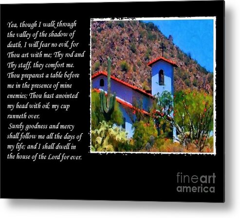 Religious Metal Print featuring the photograph 23 Psalm by Ruth Jolly