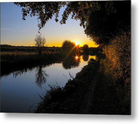 Berkshire Metal Print featuring the photograph Canal Sunset #3 by Mark Llewellyn