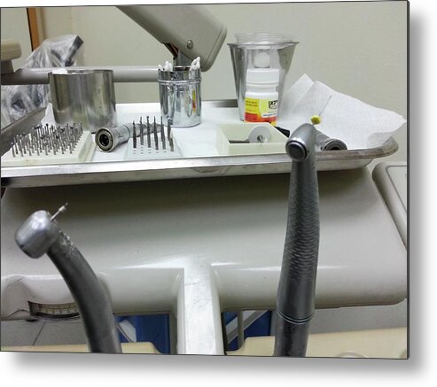 Care Metal Print featuring the photograph Dentist's Tools #3 by Photostock-israel