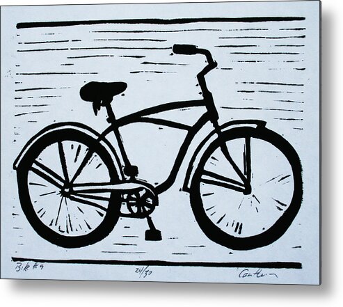 Bike Metal Print featuring the drawing Bike 9 #4 by William Cauthern