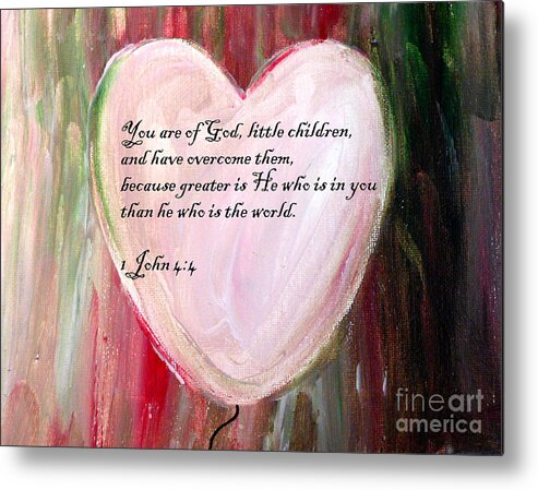 God Is Love Metal Print featuring the painting God is love #4 by Amanda Dinan