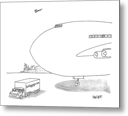 Luggage Metal Print featuring the drawing New Yorker September 26th, 2016 by Jack Ziegler