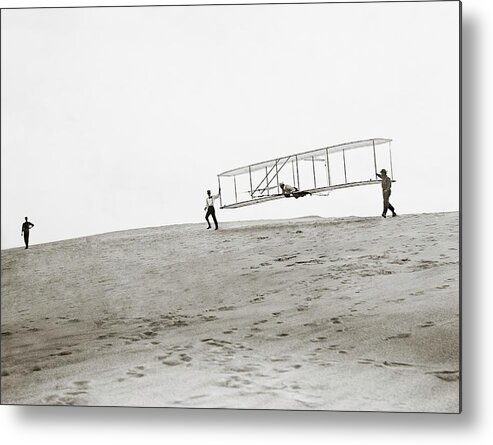 Wilbur Wright Metal Print featuring the photograph Wright Brothers Kitty Hawk Glider #4 by Library Of Congress