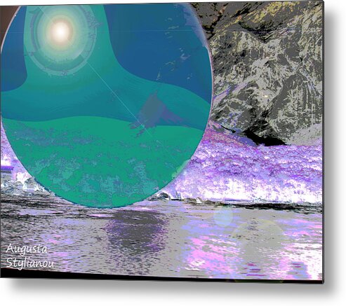 Augusta Stylianou Metal Print featuring the digital art Space Landscape #52 by Augusta Stylianou