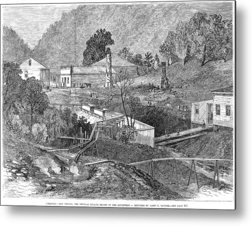 1873 Metal Print featuring the painting Arkansas Hot Springs #6 by Granger