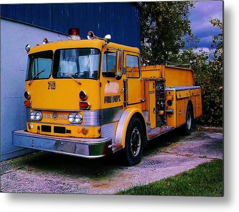 Fire Engin Metal Print featuring the photograph 710 ....... Fire Dept. by Daniel Thompson