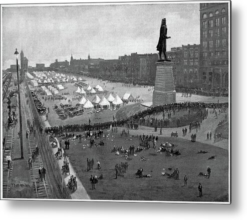 1894 Metal Print featuring the drawing Pullman Strike, 1894 #8 by Granger