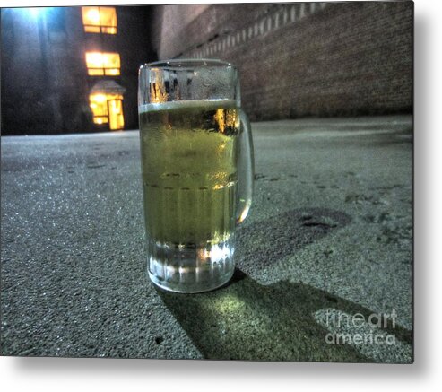 Beer Mug In An Alley Ice Cold Beer Metal Print featuring the photograph A Beer Mug in an Alley by Robert Loe