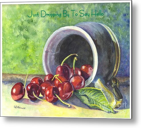 Greeting Card Metal Print featuring the painting Just to Say Hello by Carol Wisniewski
