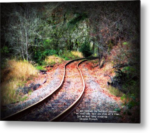 Railroad Metal Print featuring the photograph A Journey of Dreams Inspirational by Melanie Lankford Photography