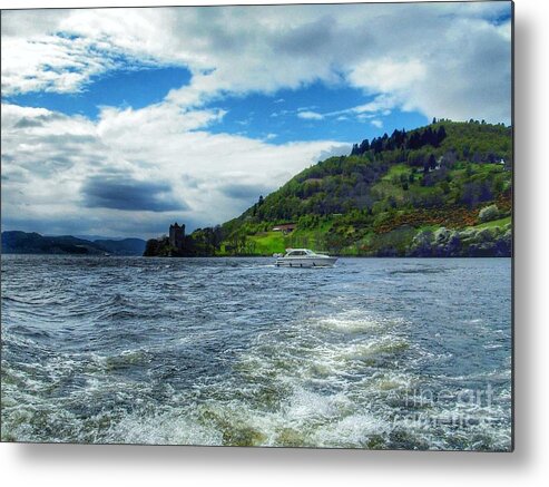 Loch Ness Metal Print featuring the photograph A View of Urquhart Castle from Loch Ness by Joan-Violet Stretch
