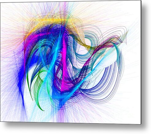 Digital Art Abstract Digital Abstract Tanny Poster Prints Metal Print featuring the digital art Aboo Two by Gayle Price Thomas