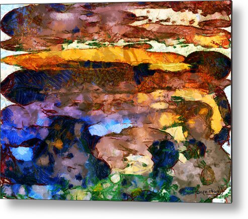 Abstract Art Metal Print featuring the painting Abstract Skies by Wayne Pascall