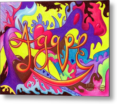 Agape Metal Print featuring the painting Agape by Nancy Cupp