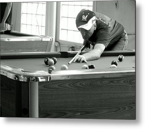 Shooting Pool Metal Print featuring the photograph Alignment by Wild Thing