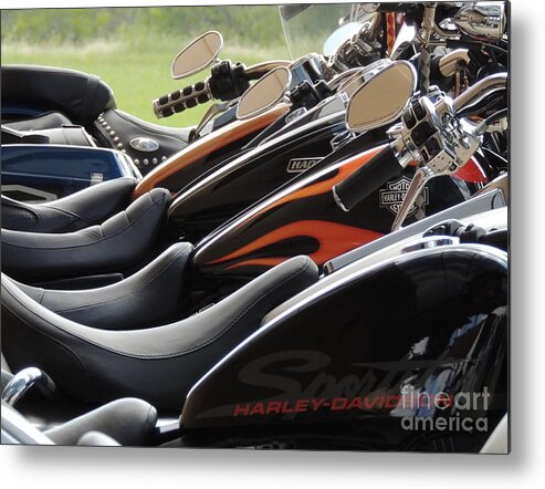 Harley Davidson Metal Print featuring the photograph American Iron by David Swint