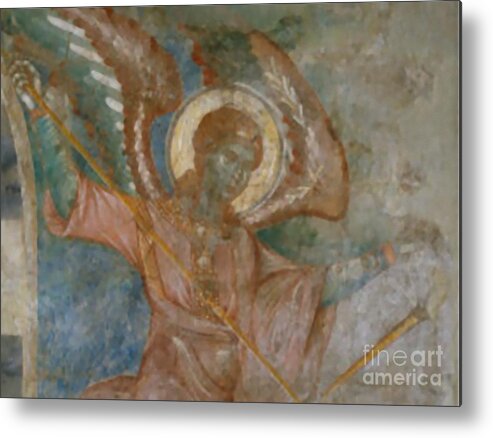 Church Metal Print featuring the painting Anghel by Matteo TOTARO
