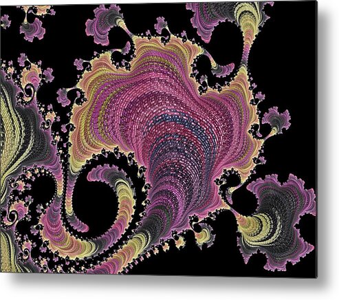 Abstract Fractal Art Metal Print featuring the digital art Antique Tapestry by Susan Maxwell Schmidt
