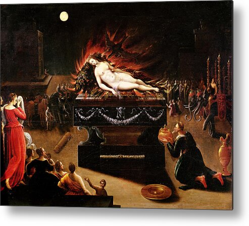 Apotheose Metal Print featuring the photograph Apotheosis Of Semele Oil On Canvas by Antoine Caron