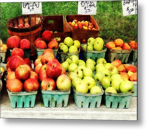 Apple Metal Print featuring the photograph Apples at Farmer's Market by Susan Savad