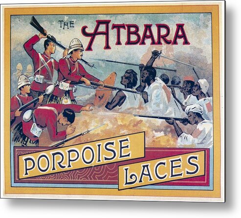 Atbara Metal Print featuring the photograph Atbara Porpoise Laces Vintage Ad by Gianfranco Weiss
