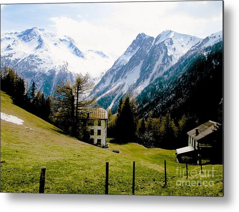 Austria Metal Print featuring the photograph Austria Homestead by Don Kenworthy