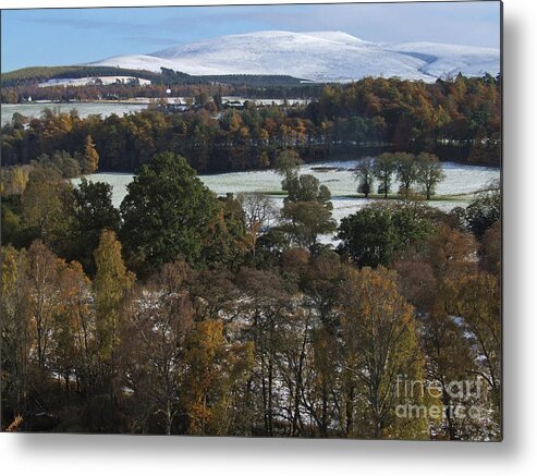 Ben Rinnes Metal Print featuring the photograph Autumn snow - Ballindalloch by Phil Banks