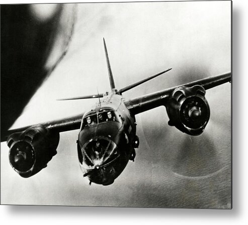 1940s Metal Print featuring the photograph B-26 Marauder Very Closeup by Underwood Archives