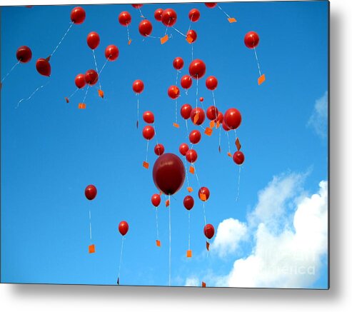 Up Metal Print featuring the photograph Balloons in the Air by Amanda Mohler