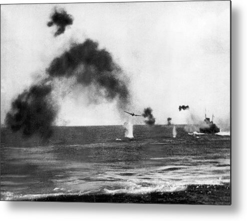 1940s Metal Print featuring the photograph Battle Of Midway by Underwood Archives