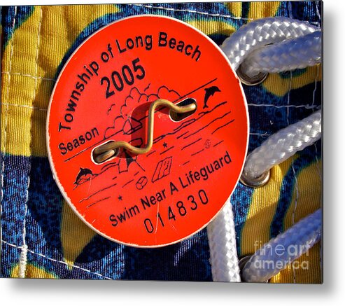 Lbi Metal Print featuring the photograph Beach Badge 2005 by Mark Miller
