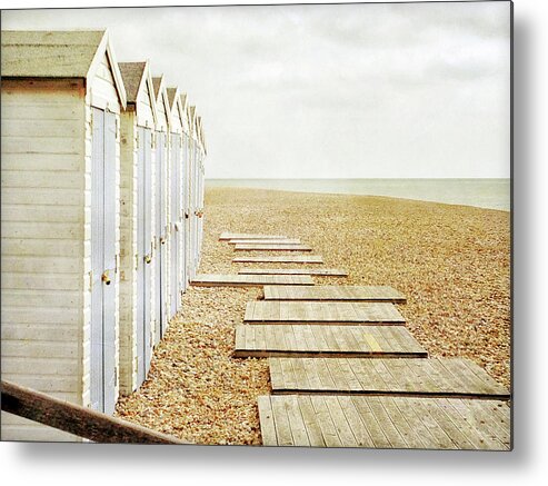 Beach Hut Metal Print featuring the photograph Beach Huts by Larigan - Patricia Hamilton