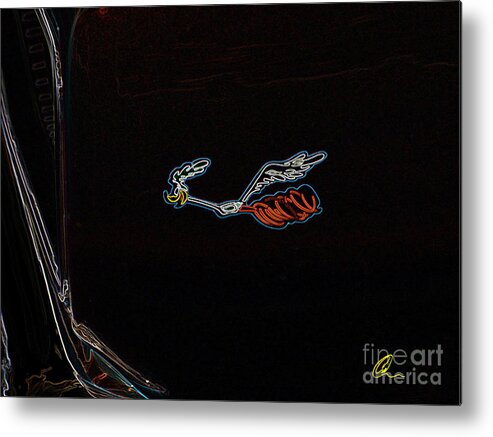 Roadrunner Metal Print featuring the digital art Beep Beep by Chris Thomas