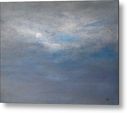 Sky Metal Print featuring the painting Bella Luna by Jane See