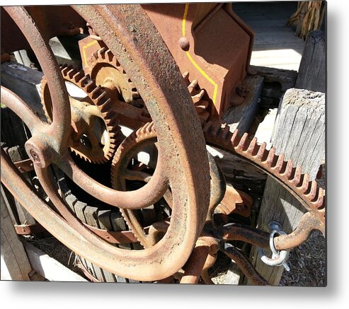 Industrial Metal Print featuring the photograph Better Days by Caryl J Bohn
