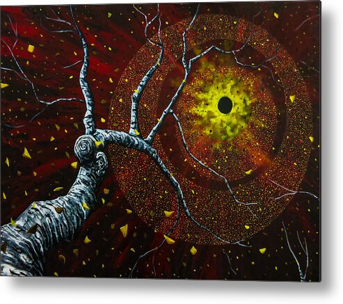 Starburst Metal Print featuring the painting Black Hole Sun by Joel Tesch