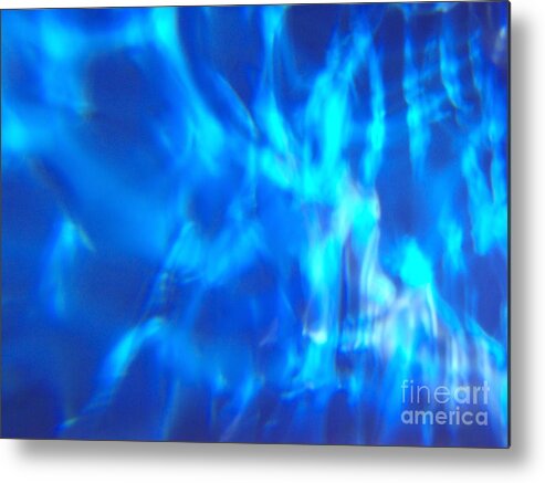 Abstract Metal Print featuring the photograph Blue Abstract 2 by Tony Cordoza