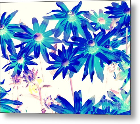 Abstract Canvas Prints Metal Print featuring the photograph Blue flowers by Pauli Hyvonen