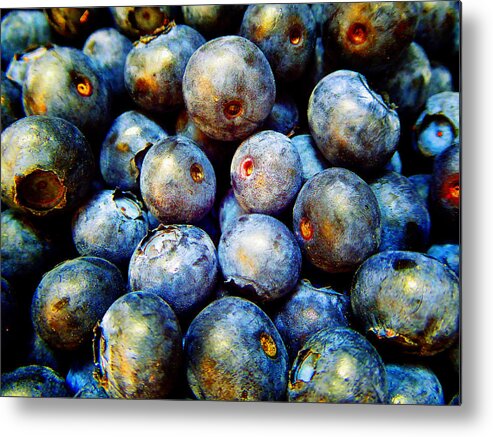 Blueberry Metal Print featuring the photograph Blueberries E by Laurie Tsemak