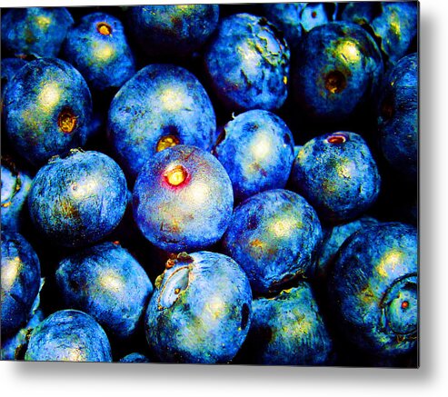 Blueberry Metal Print featuring the photograph Blueberries by Laurie Tsemak