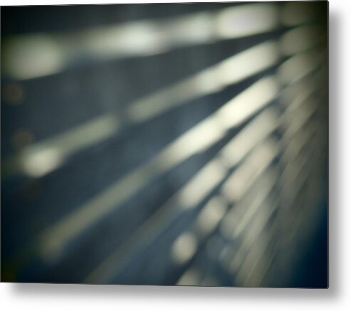 Soft Metal Print featuring the digital art Blurred Window Blinds by Geoff Strehlow
