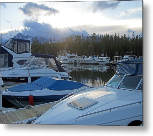 America Metal Print featuring the photograph Boat Night by Mike Podhorzer