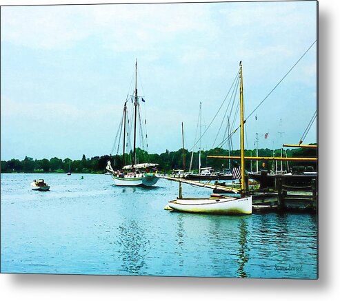 Boat Metal Print featuring the photograph Boats on a Calm Sea by Susan Savad