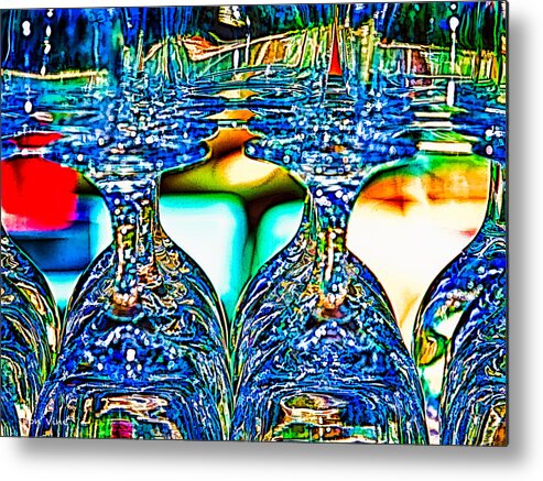 Abstract Metal Print featuring the photograph Bottoms Up by Don Vine