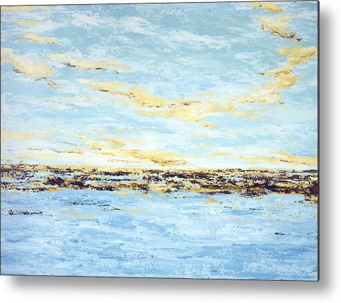 Costal Metal Print featuring the painting Breakwater II by Tamara Nelson
