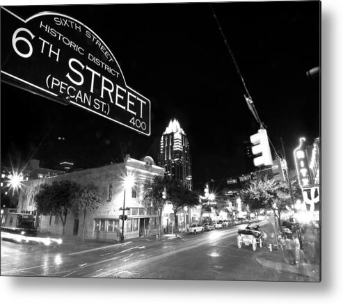 Austin Metal Print featuring the photograph Bright Lights at Night by John Gusky