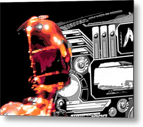 Star Wars Metal Print featuring the digital art C3po by Culture Cruxxx