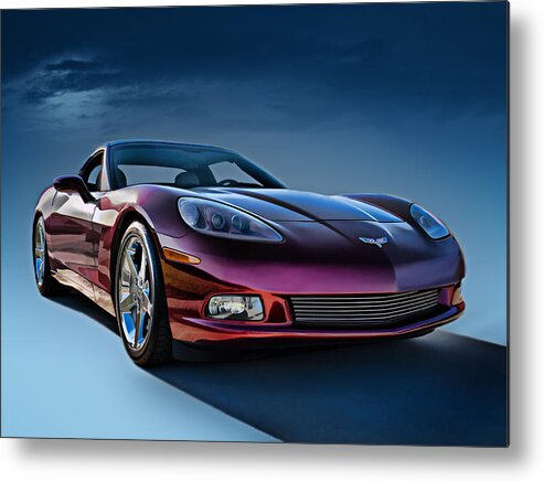 Chevrolet Metal Print featuring the digital art C6 Corvette by Douglas Pittman